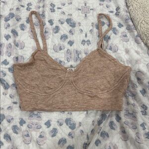 Zara Tan Knit Top